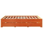 vidaXL Cadre de lit sans matelas avec tiroirs 140x190 cm bois de pin