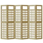 vidaXL Brise-vue 6 Pièces Marron 240 x 180 cm Pin imprégné