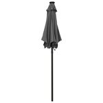 vidaXL Parasol de jardin avec lumières LED anthracite aluminium