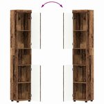 vidaXL Ensemble de mobilier de salle de bain TULUM Bois ancien