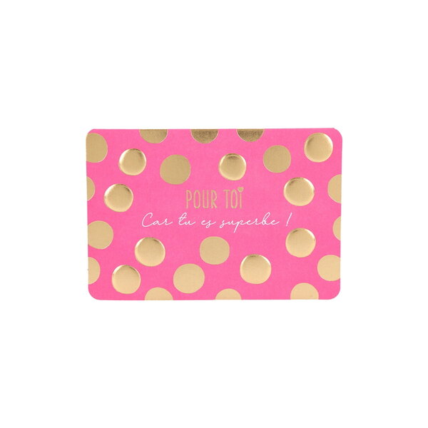 Mini carte de voeux avec enveloppe - amour / amitié - pour toi car tu es superbe !