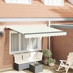 vidaXL Auvent Rétractable Crème 250 x 200 cm tissu