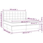 vidaXL Sommier à lattes de lit matelas et LED Taupe 200x200 cm Tissu