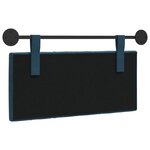 vidaXL Tête de lit suspendue Bleu Velours