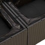 vidaXL Salon de jardin 5 Pièces avec coussins noir résine tressée