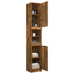 vidaXL Armoire de bain Chêne fumé 32x34x188 5 cm Bois d'ingénierie