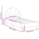 vidaXL Cadre de lit pour tout-petit avec tête de lit Noir 70 x 140 cm