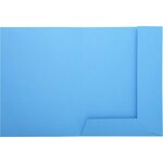 Paquet de 50 chemises imprimées 2 rabats SUPER 210 - 24x32cm Bleu clair x 5 EXACOMPTA