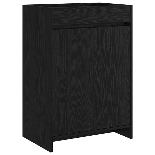 vidaXL Meuble sous lavabo de salle de bain Chêne noir