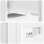 vidaXL Table d'appoint murale Blanc brillant 87 5 x 34 5 x 17 cm