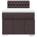 vidaXL Sommier à lattes de lit avec matelas Marron foncé 100x200 cm