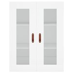 vidaXL Buffet haut Blanc 69 5x34x180 cm Bois d'ingénierie