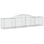 vidaXL Paniers à gabions arqués 11 Pièces 300x50x60/80 cm fer galvanisé