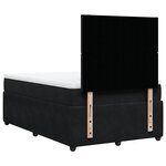 vidaXL Sommier à lattes de lit avec matelas noir 120x190 cm velours