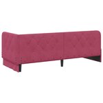 vidaXL Cadre de lit d'angle Bordeaux 80 x 200 cm Velours