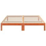 vidaXL Cadre de lit sans matelas cire marron 160x200cm bois pin massif