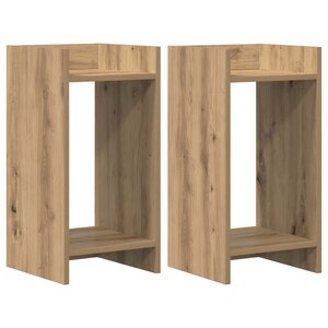 vidaXL Support de Plante 2 pièces Chêne artisanal 30 x 30 x 60 cm