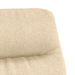 vidaXL Chaise de relaxation Crème Tissu