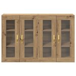 vidaXL Placards muraux 2 pièces en Chêne Artisan 69 5 x 34 x 90 cm  en bois d'ingénierie.