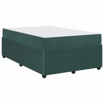 vidaXL Cadre de lit avec matelas Vert foncé 120 x 200 cm tissu