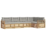 vidaXL Ensemble de canapés d'extérieur 6 pc Blanc et gris clair