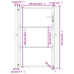 vidaXL Portail de jardin 105x155 cm acier corten