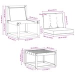 vidaXL Ensemble de canapés d'extérieur 9 pc Naturel et Crème