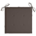 vidaXL Coussins de chaise jardin lot de 4 taupe 40x40x4cm tissu oxford