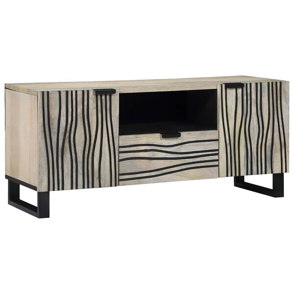 vidaXL Unites TV avec tiroir Blanc 105 x 33 x 46 cm Bois d'ingénierie