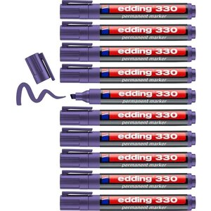 Marqueur Permanent 330 Violet Pointe Biseautée 1-5 mm x 10 EDDING