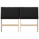 vidaXL Tête de lit capitonnée Noir 160 cm Pin massif