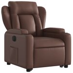 vidaXL Fauteuil inclinable électrique marron similicuir