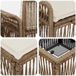 vidaXL Ensemble de canapé de jardin 13 Pièces Beige et blanc crème