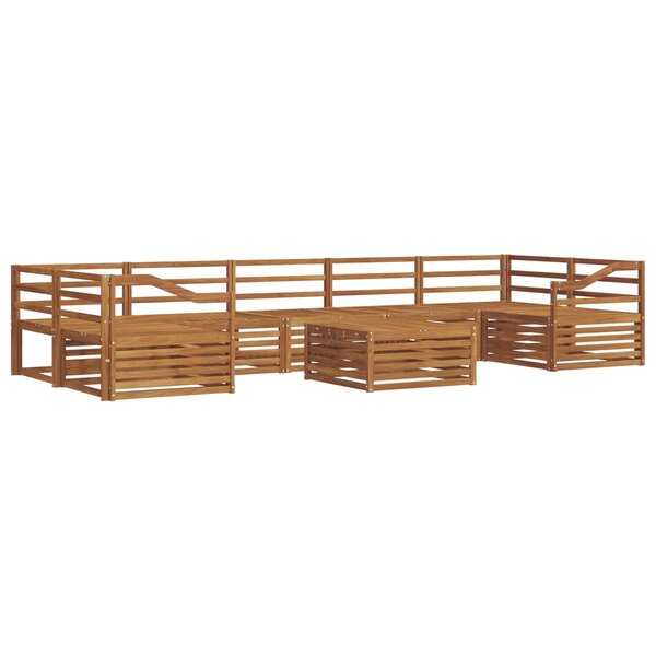 vidaXL Ensemble de canapés d'extérieur 8 Pièces Naturel