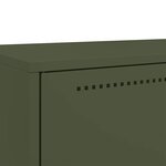 vidaXL Buffet haut vert olive 68x39 x111 5 cm acier