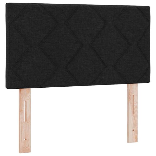 vidaXL Tête de lit avec des lumières à LED Réglable Noir 80 cm tissu