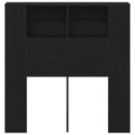 vidaXL Cabinet de Tête de Lit Chêne noir 100 x 19 x 104 5 cm