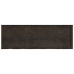 vidaXL Dessus de table marron foncé bois chêne massif traité