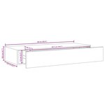vidaXL Étagères à tiroirs murales 2 Pièces gris 60x23 5x10 cm MDF