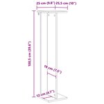 vidaXL Support de Plante Bois ancien 25 x 25 5 x 100 5 cm