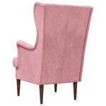 vidaXL Fauteuil Rose Velours