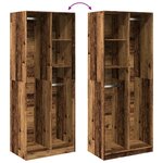 vidaXL Garde-robe vieux bois 80x50x200 cm bois d'ingénierie