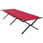 vidaXL Lit de Soleil Pliant avec Sac de Transport Rouge Tissu Oxford 600D