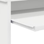 vidaXL Bureau avec Rangement Blanc 120.5x44x88.5 cm Bois