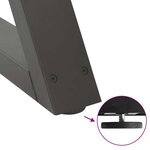 vidaXL Pieds de table à manger 2 pièces Anthracite 90 x (72-73 3) cm Acier