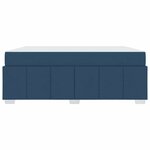 vidaXL Cadre de lit avec matelas Bleu 180 x 200 cm tissu