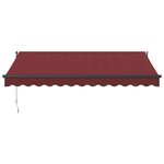 vidaXL Auvent rétractable automatique bordeaux 350x250 cm