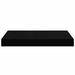 vidaXL Étagère murale flottante 4 Pièces Noir brillant 40x23x3 8 cm MDF