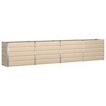 vidaXL Jardinière Ivoire 480 x 50 x 45 cm Acier galvanisé