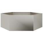vidaXL Jardinière hexagone 138x120x45 cm acier patinable